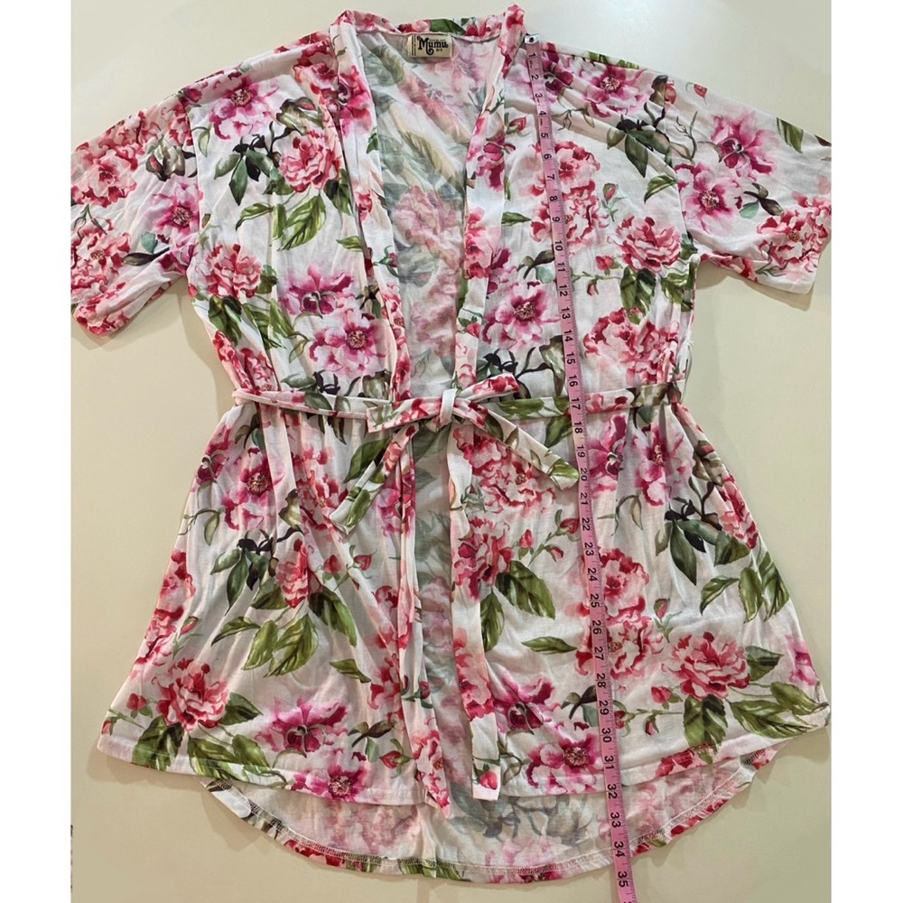 Show Me Your MuMu Floral Robe - Pink and Green - Picture 6 of 6